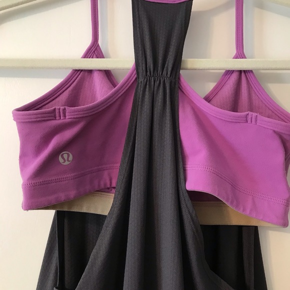 Lululemon No Limits Tank - Grey and Purple - Size 6 - Picture 4 of 5